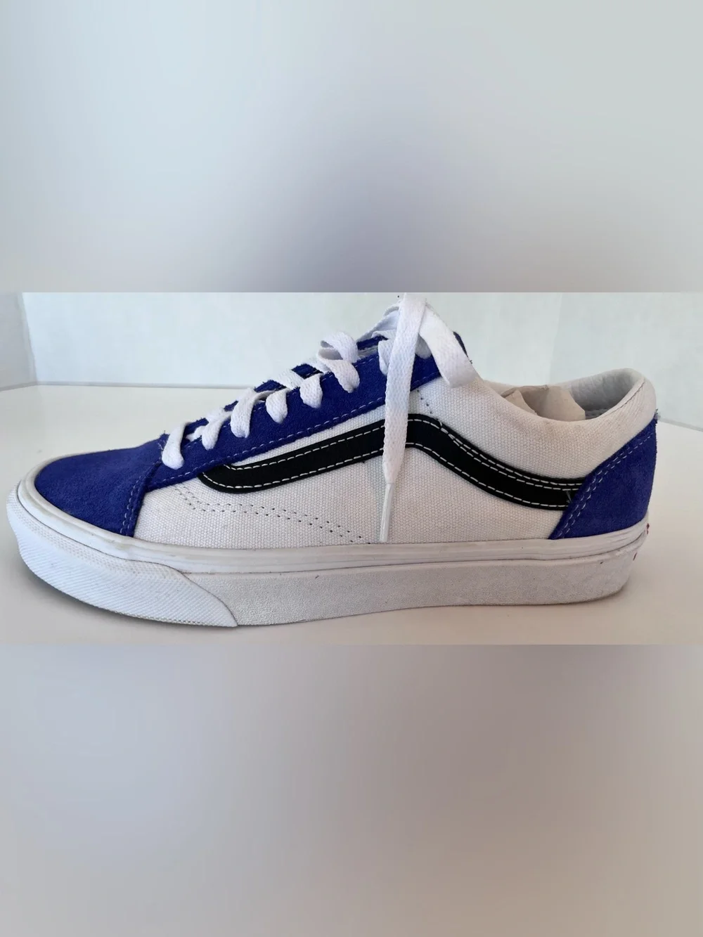 Vans Style 36 Retro Sport Sneakers in Royal Blue and True White